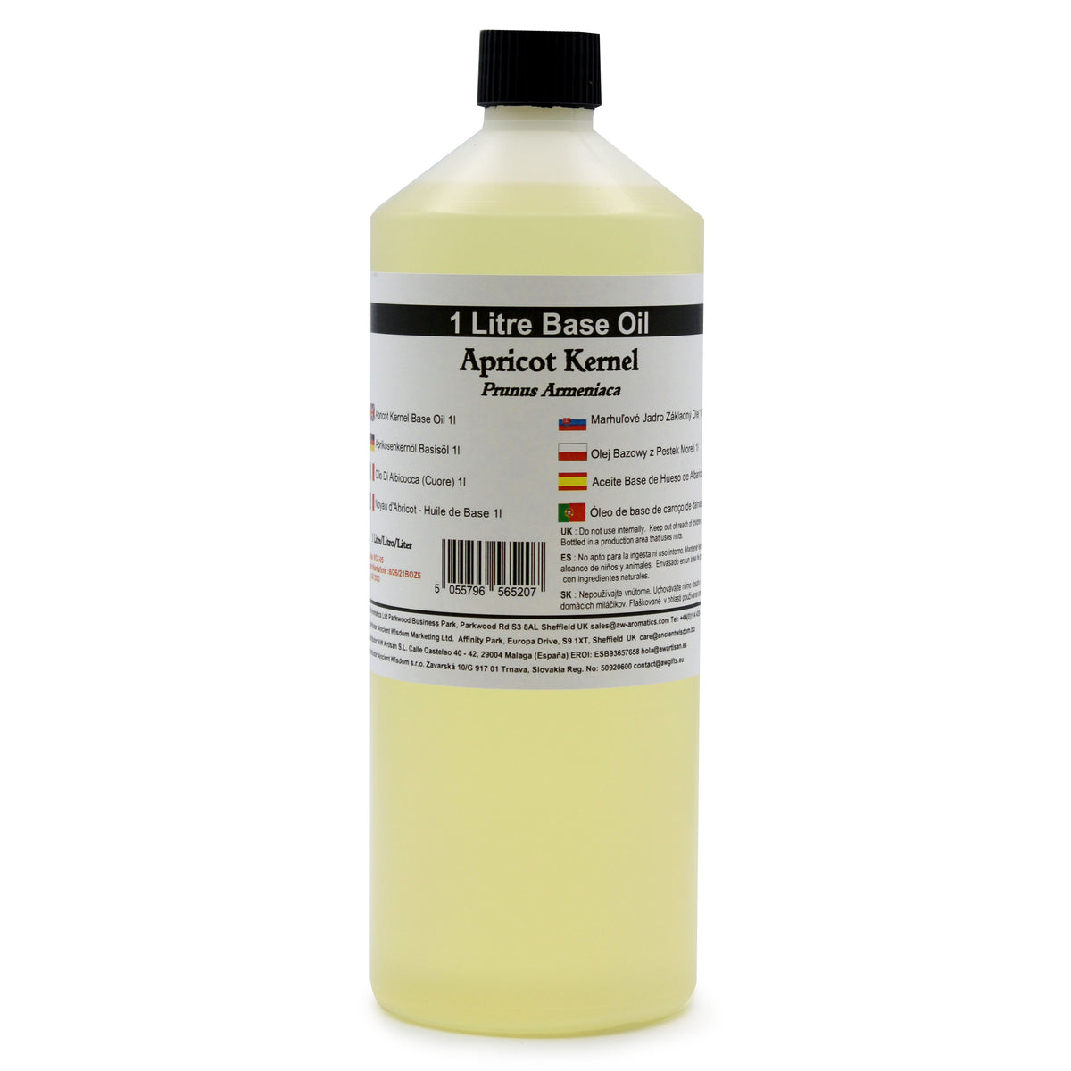Óleo Base de Caroço de Alperce 100% Puro – 1 Litro | Ancient Wisdom