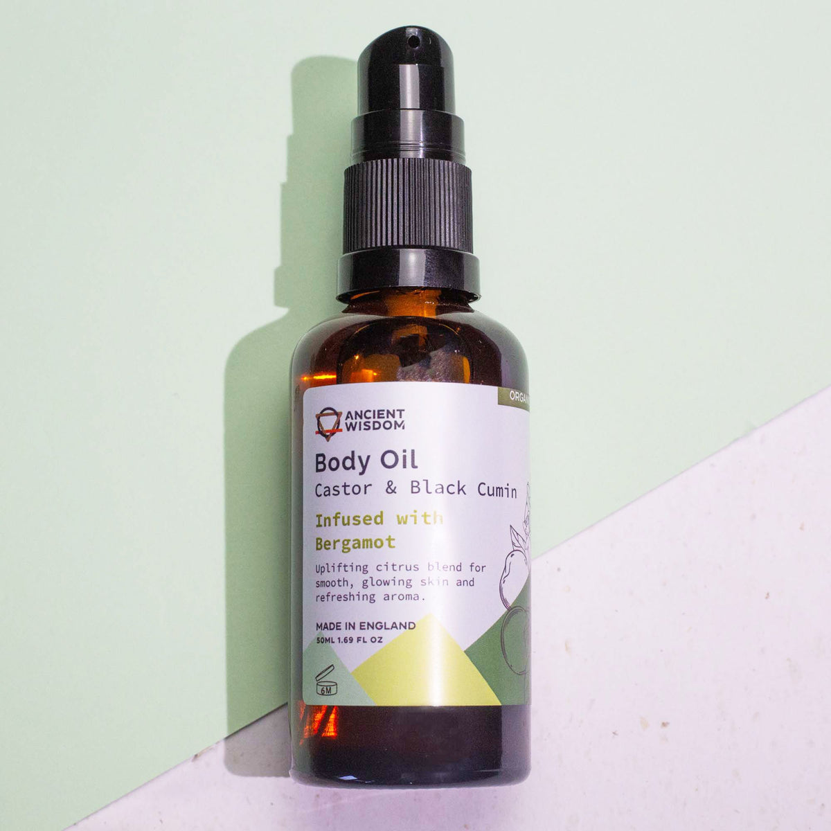 ANCIENT WISDOM - Óleo Corporal Orgânico de Bergamota 50 ml