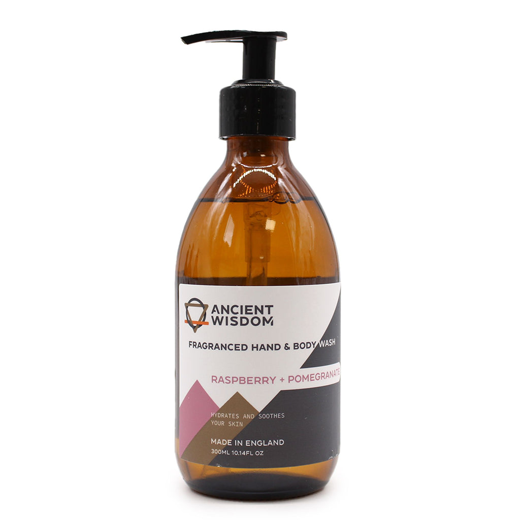 Gel de Lavagem para Mãos e Corpo Framboesa e Romã – 300 ml | Ancient Wisdom