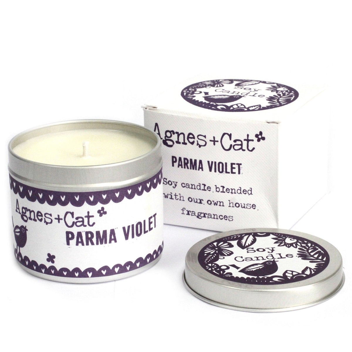 Vela de Soja em Lata – Violeta de Parma – 200 ml | Agnes + Cat