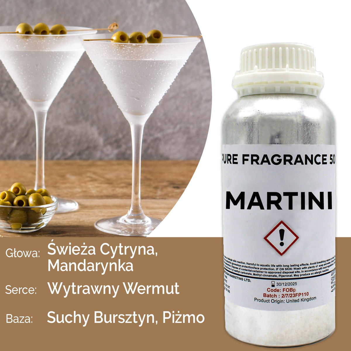 Óleo de Fragrância Puro Martini – 500 ml | Ancient Wisdom