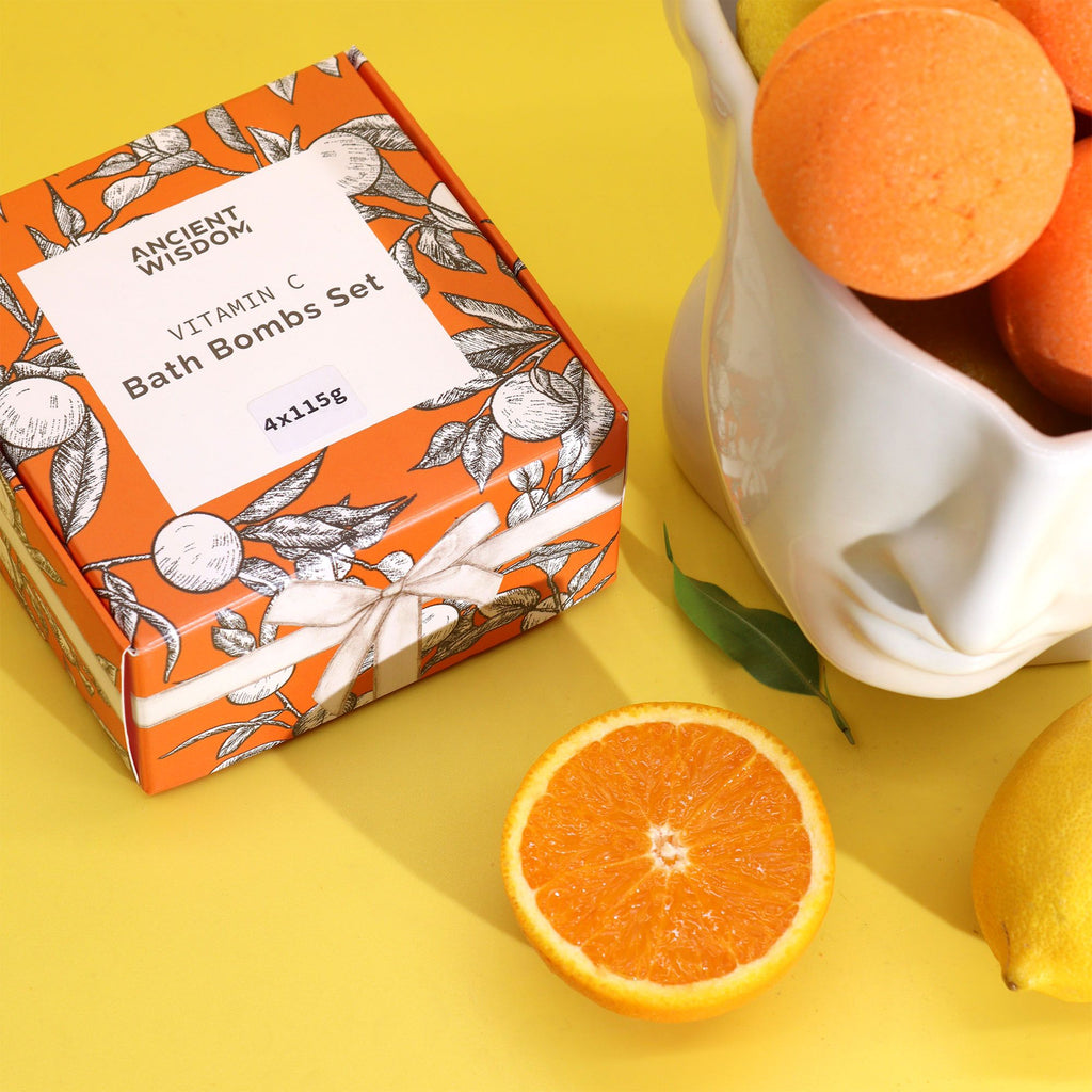 ANCIENT WISDOM - Conjunto de 4 Bombas de Banho com Vitamina C e Citrinos 4 × 115 g