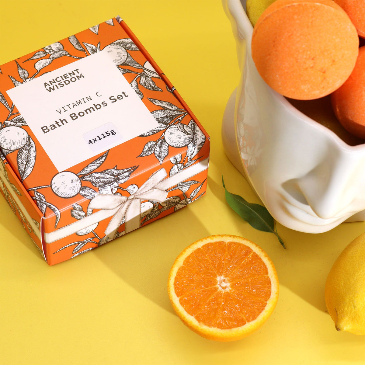 ANCIENT WISDOM - Conjunto de 4 Bombas de Banho com Vitamina C e Citrinos 4 × 115 g