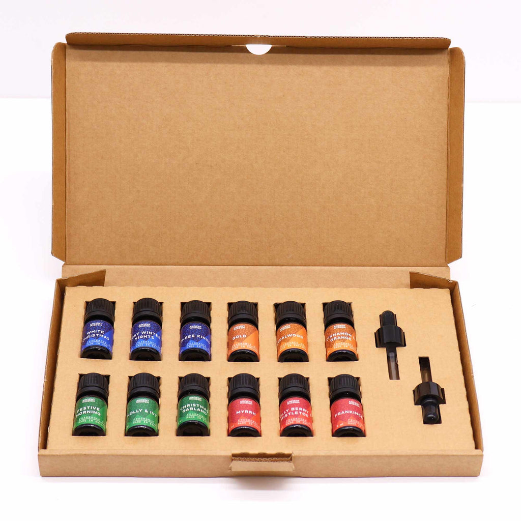 Conjunto de 12 Óleos de Fragrância de Natal "Aromas Sagrados do Natal" – 12 × 5 ml | Ancient Wisdom