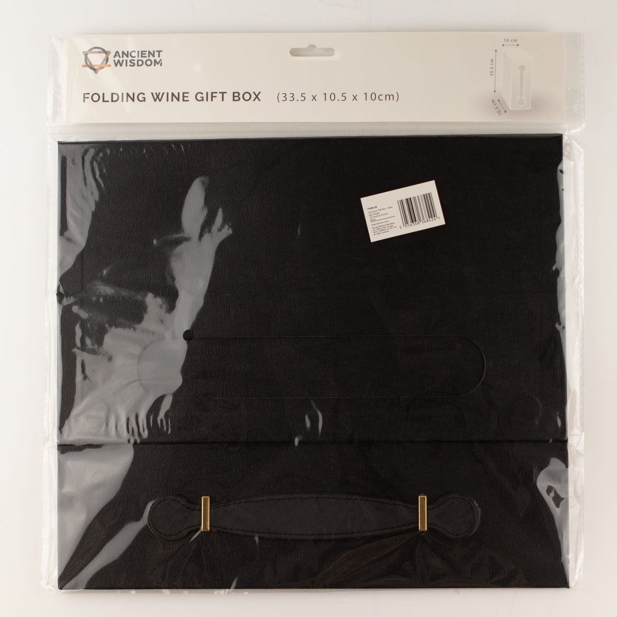 Caixa de Oferta Desmontável para Garrafa de Vinho – 33,5 × 10 × 10,5 cm – Preto | Ancient Wisdom