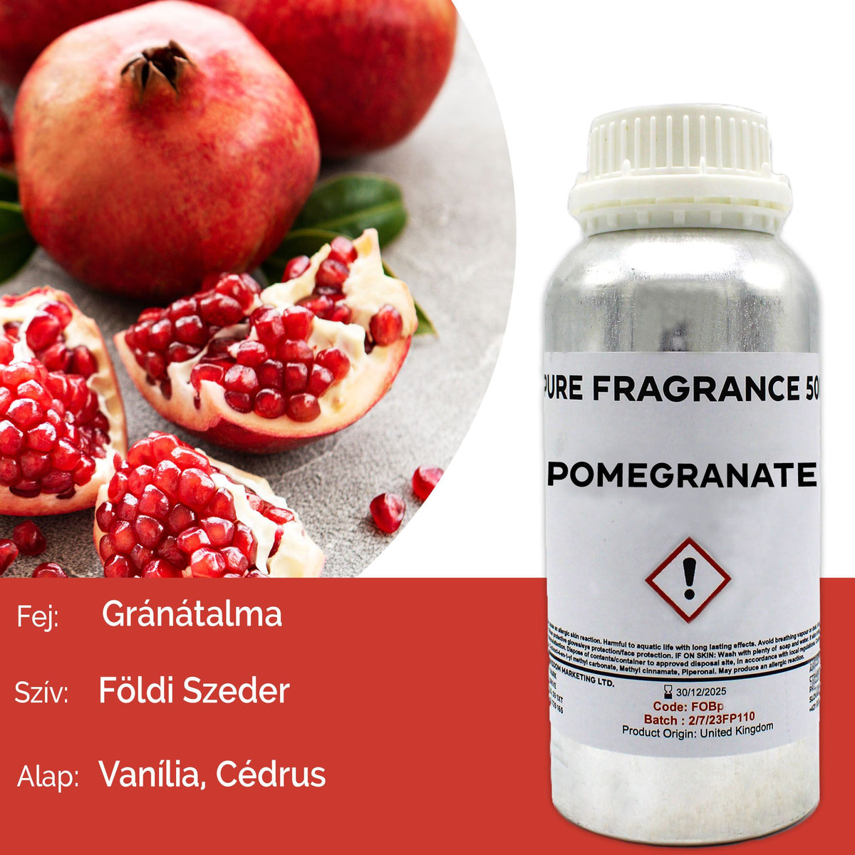 Óleo de Fragrância Puro Romã – 500 ml | Ancient Wisdom