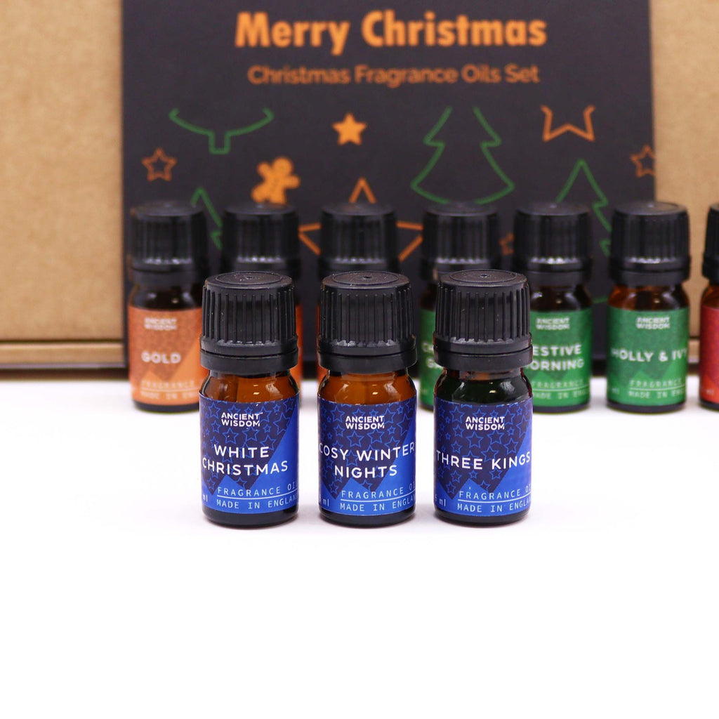 Conjunto de 12 Óleos de Fragrância de Natal "Aromas Sagrados do Natal" – 12 × 5 ml | Ancient Wisdom