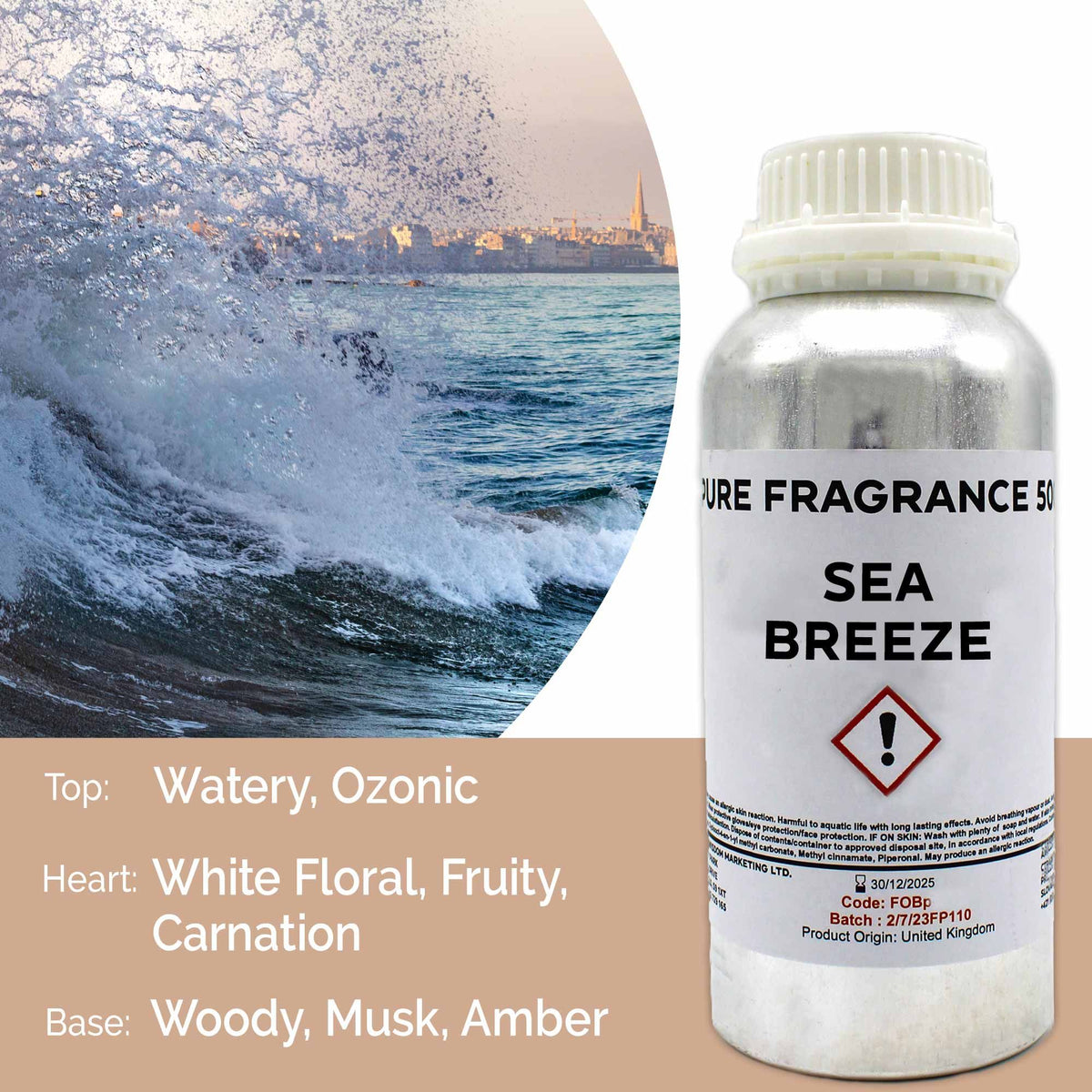 Óleo de Fragrância Puro Brisa do Mar – 500 ml | Ancient Wisdom