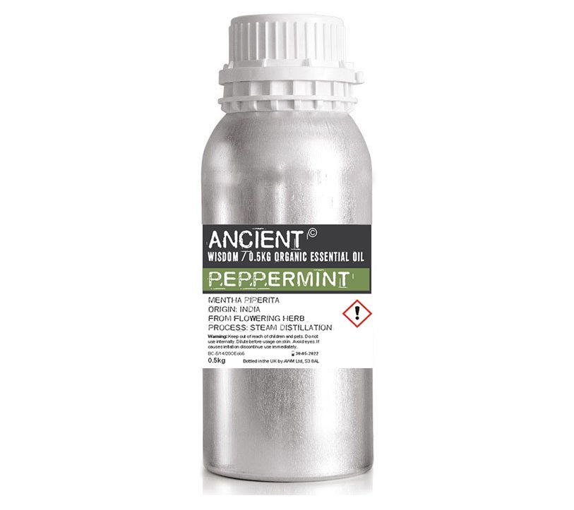 Óleo Essencial Biológico de Hortelã-Pimenta 100% Puro – 0,5 kg | Ancient Wisdom