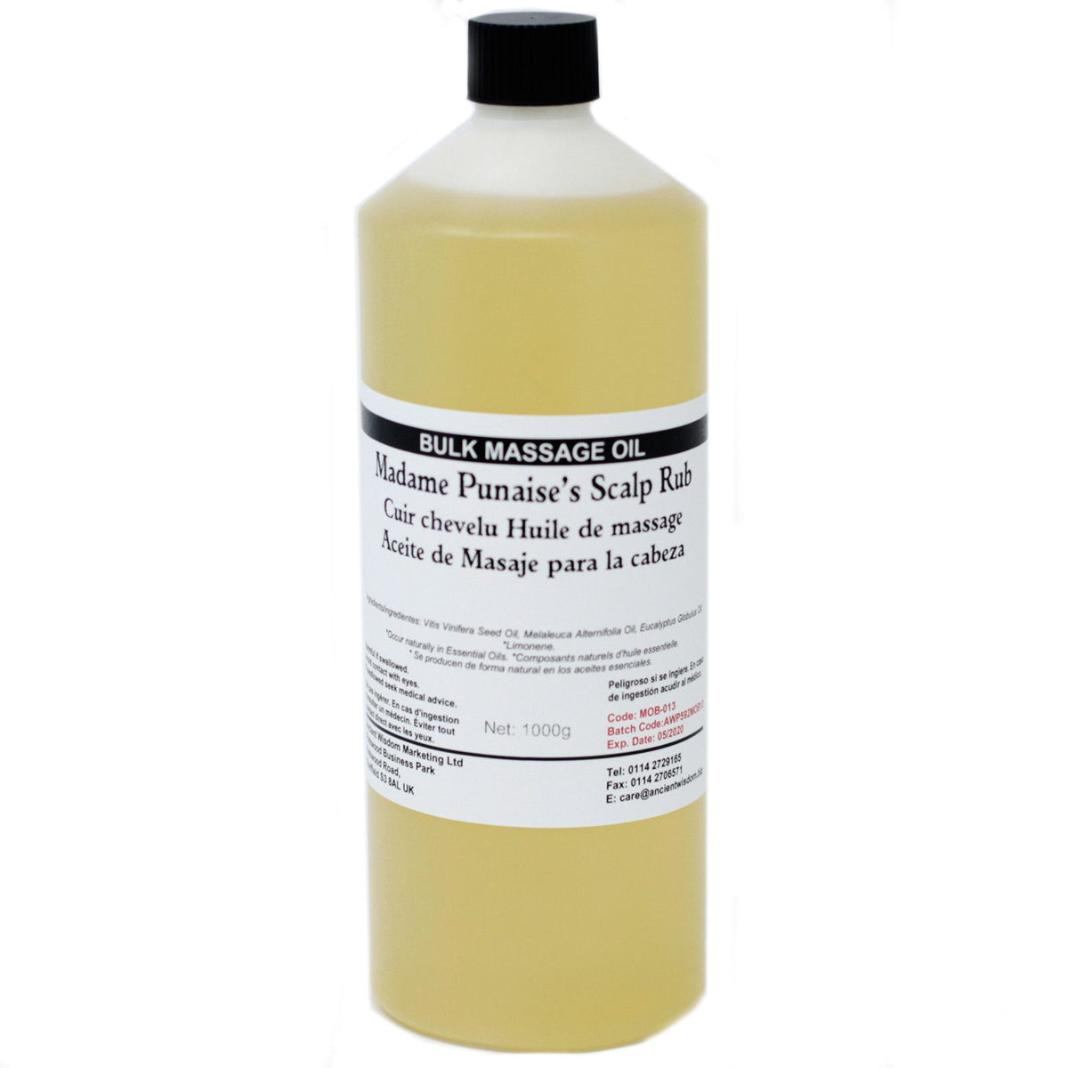 ANCIENT WISDOM - Óleo Madame Punaises para Massagem do Couro Cabeludo 1 kg