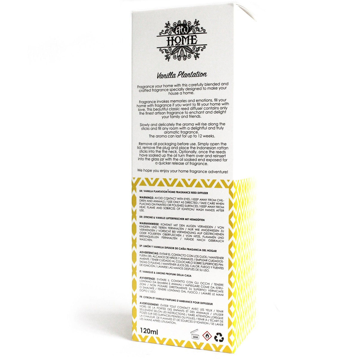 Difusor de Varetas Plantação de Baunilha – 120 ml | Ancient Wisdom