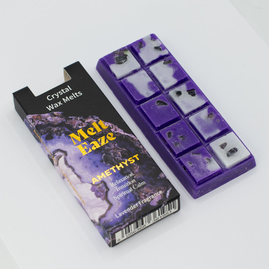 Cera Perfumada MeltEaze com Ametista – Lavanda, 50 g | Ancient Wisdom