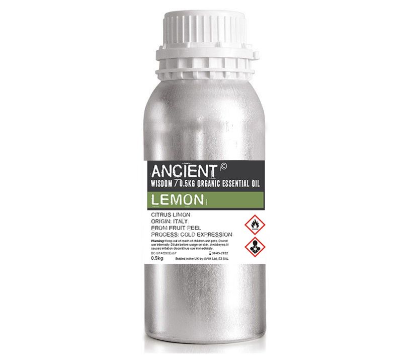 Óleo Essencial Biológico de Limão 100% Puro – 0,5 kg | Ancient Wisdom