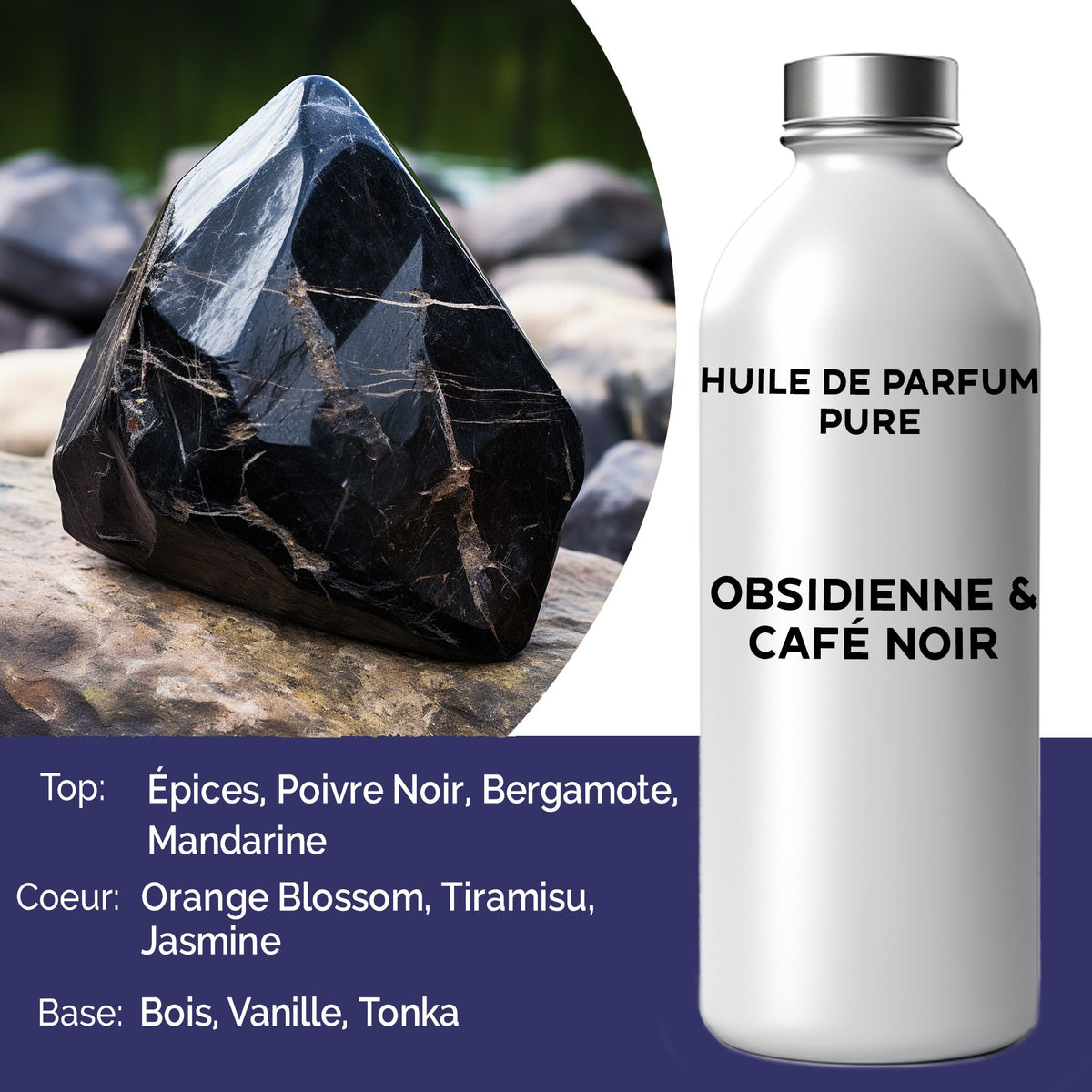 Óleo de Fragrância Puro Obsidiana e Café Escuro – 500 ml | Ancient Wisdom