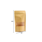 Conjunto de 10 Sacos Kraft com Janela – 12 × 20 cm | Ancient Wisdom