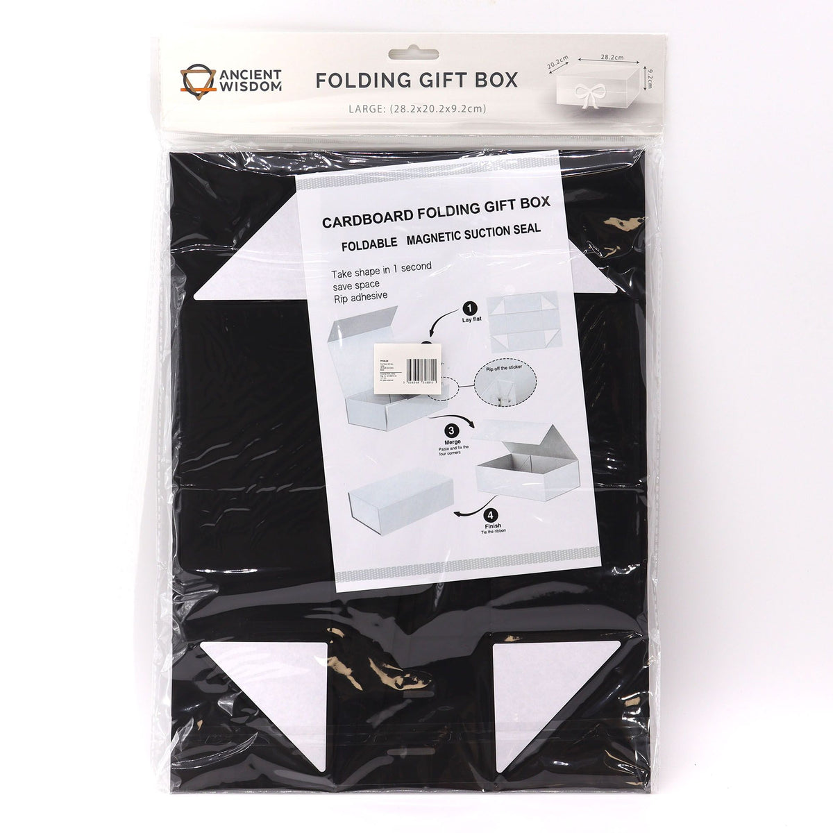Caixa de Oferta Desmontável Grande – 28,2 × 20,2 × 9,2 cm – Preto | Ancient Wisdom