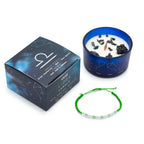 Vela do Zodíaco Balança com Cristais e Pulseira de Pedras | Ancient Wisdom