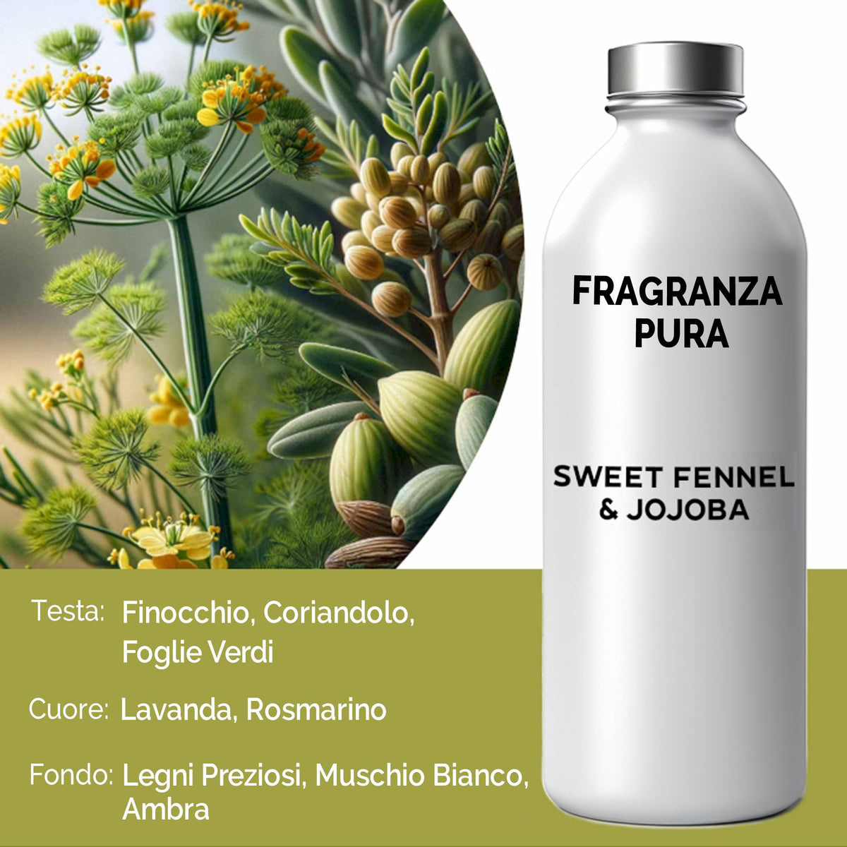 Óleo de Fragrância Puro Funcho Doce e Jojoba – 500 ml | Ancient Wisdom