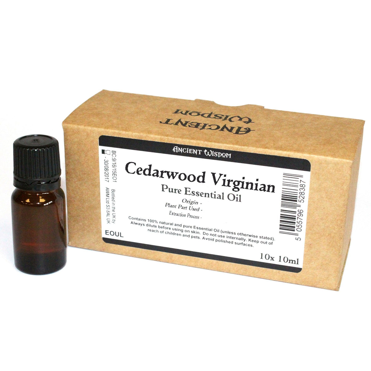 Óleo Essencial de Cedro da Virgínia – Pack 10 x 10 ml sem Rótulo | Ancient Wisdom