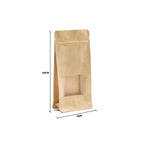Conjunto de 10 Sacos Kraft Baixos com Janela – 10 × 20 cm | Ancient Wisdom