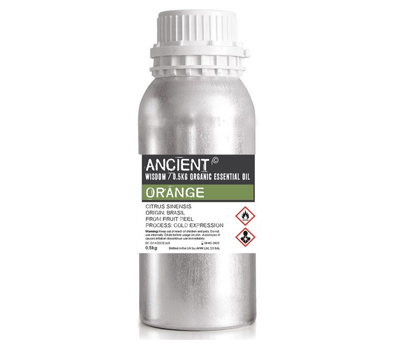Óleo Essencial Biológico de Laranja Doce 100% Puro – 0,5 kg | Ancient Wisdom