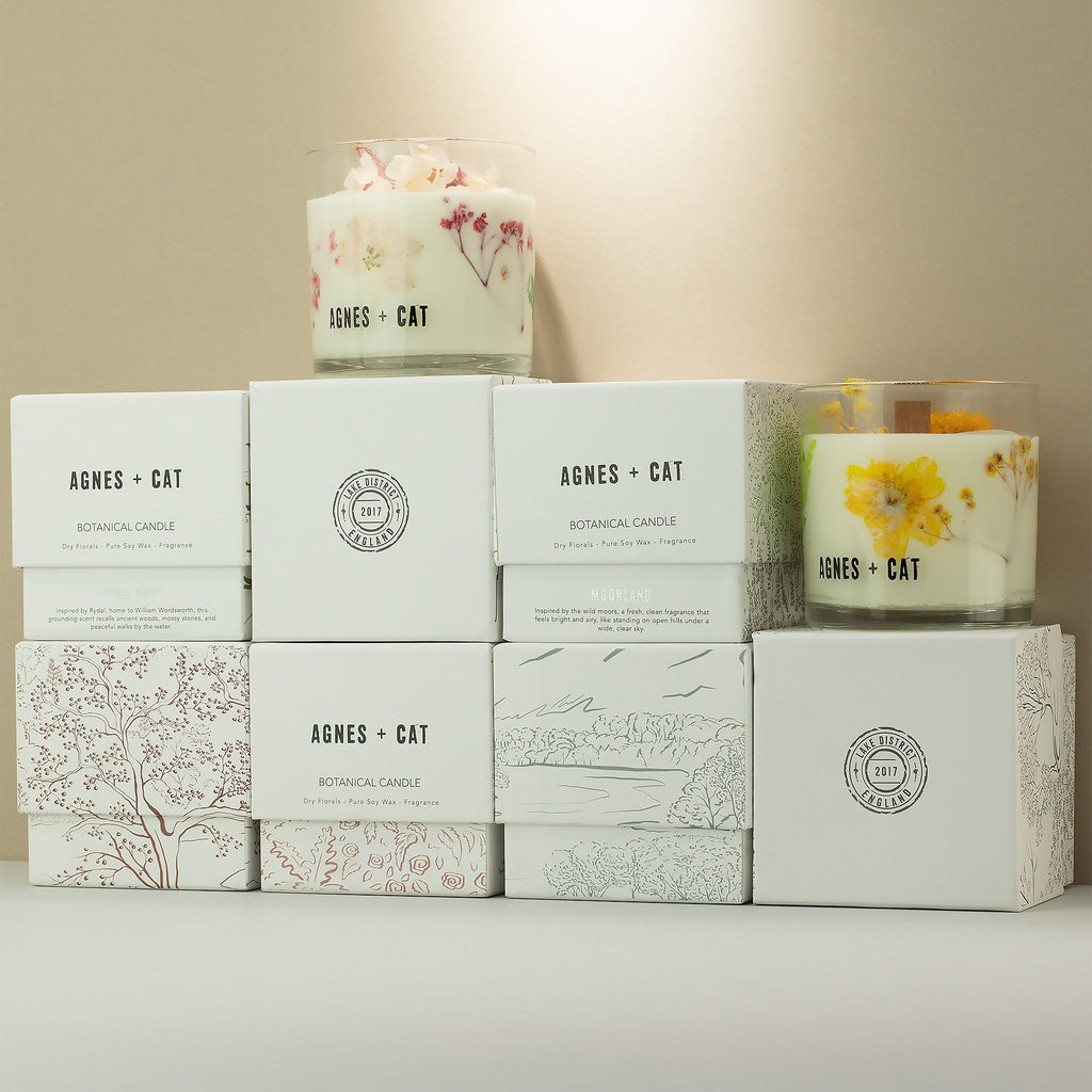 Vela Botânica de Soja com Flores Secas – Windermere – 350 g | Agnes + Cat