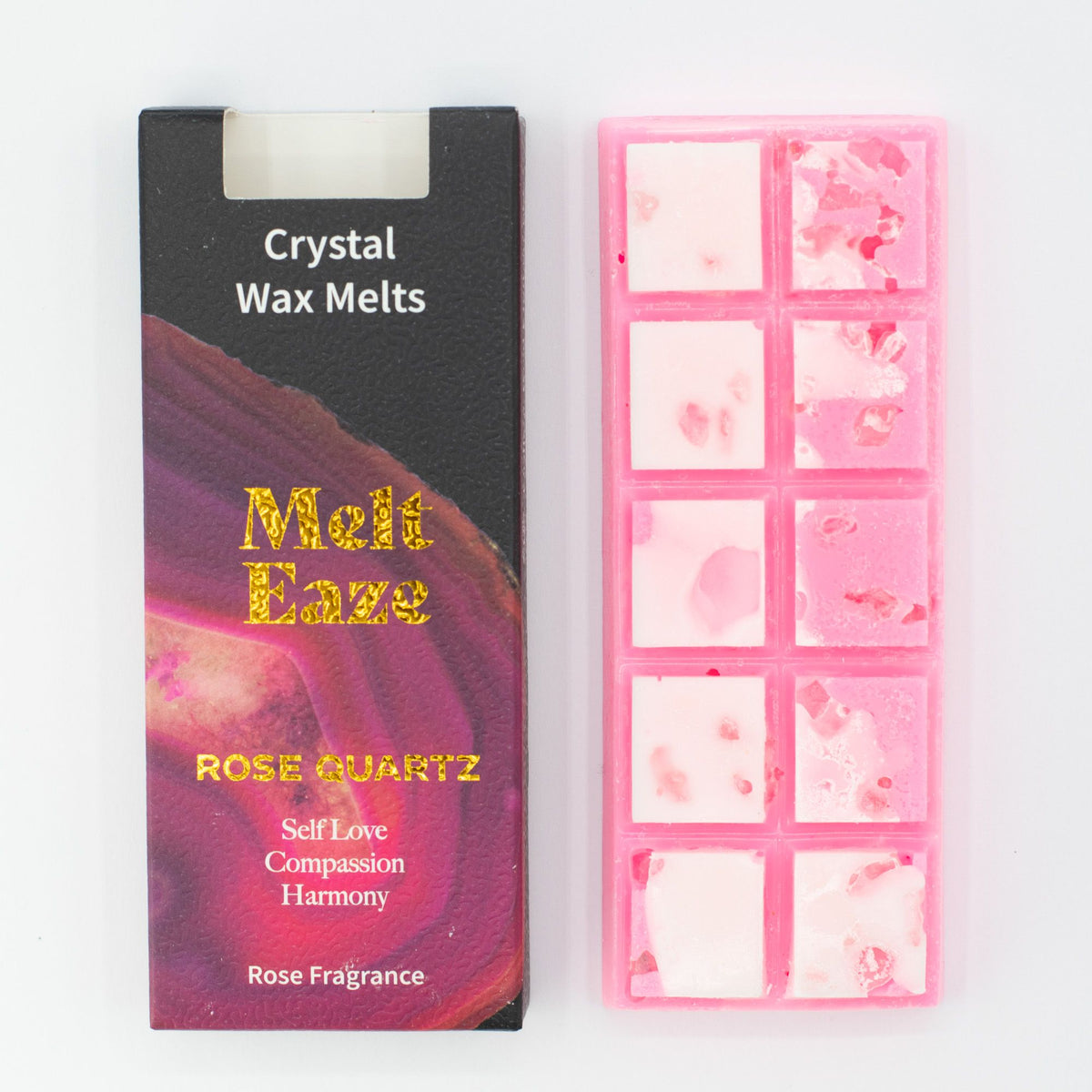Cera Perfumada MeltEaze com Quartzo Rosa – Rosa, 50 g | Ancient Wisdom