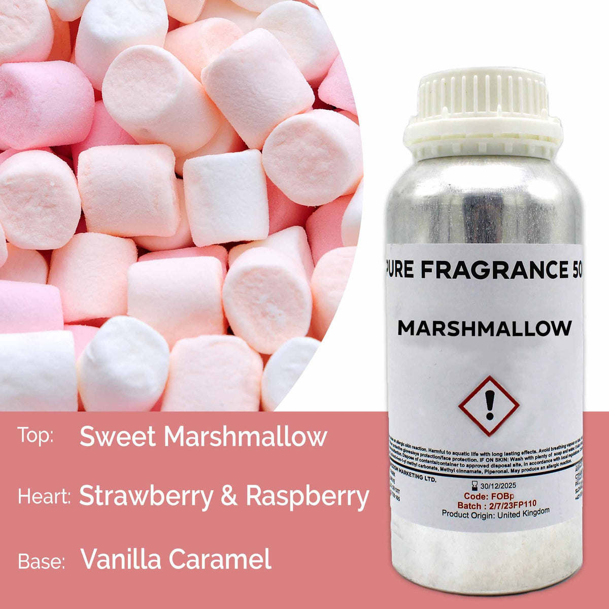 Óleo de Fragrância Puro Marshmallow – 500 ml | Ancient Wisdom
