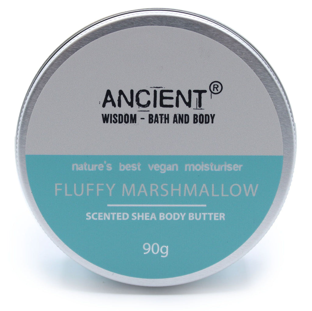 Manteiga Corporal de Karité Perfumada – Marshmallow, 90 g | Ancient Wisdom