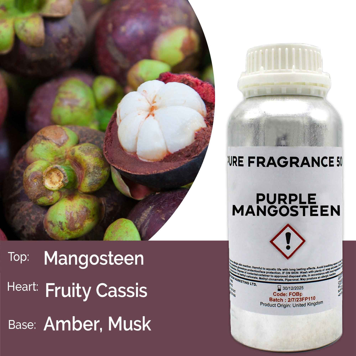 Óleo de Fragrância Puro Mangostão Roxo – 500 ml | Ancient Wisdom
