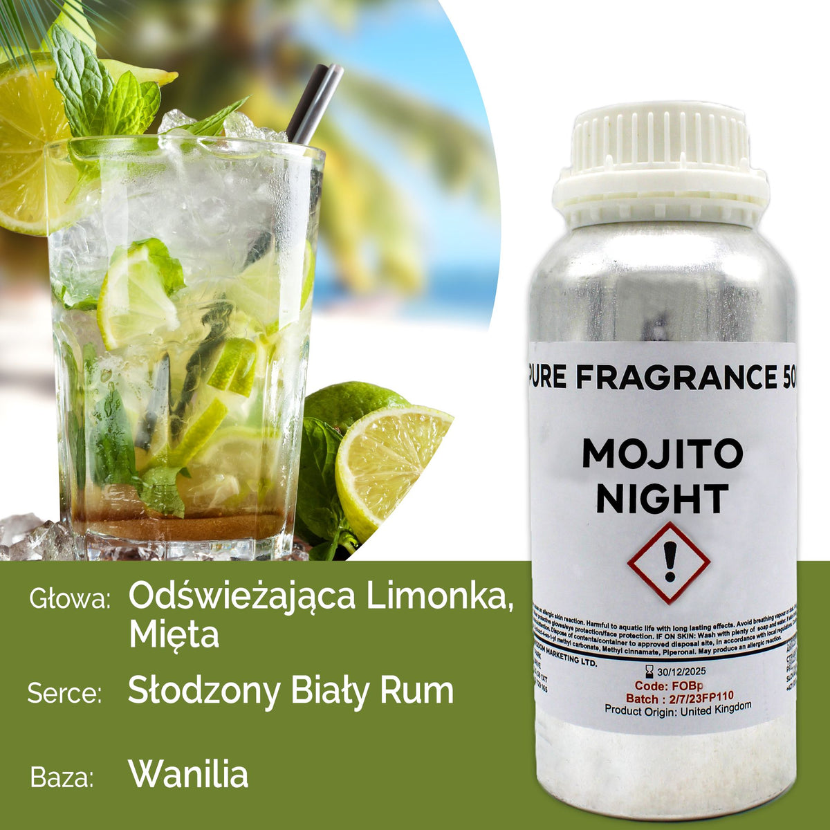 Óleo de Fragrância Puro Noite de Mojito – 500 ml | Ancient Wisdom