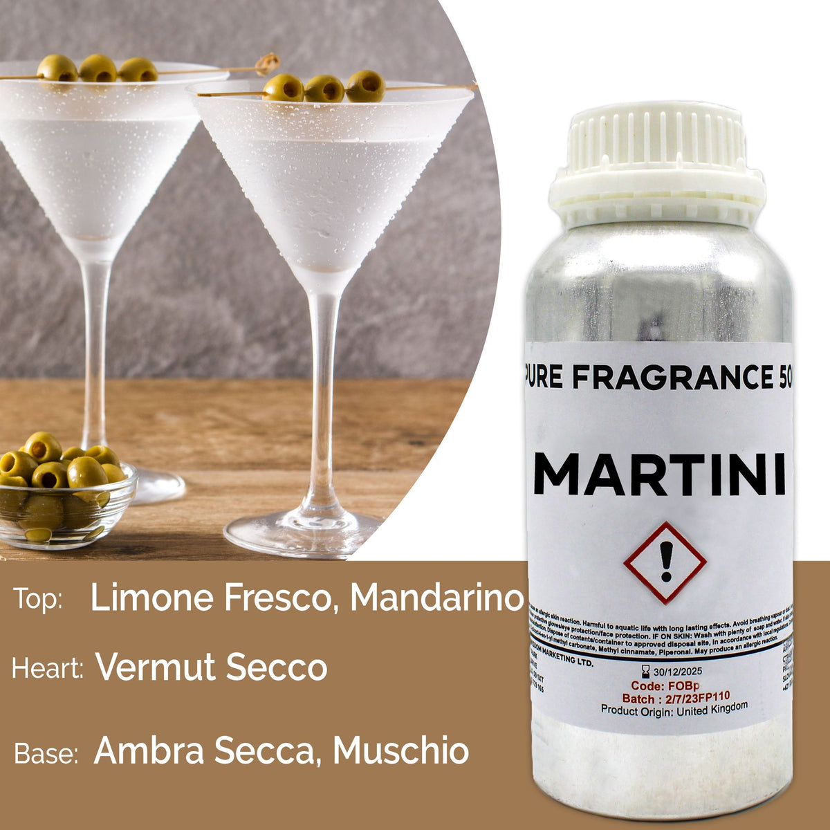 Óleo de Fragrância Puro Martini – 500 ml | Ancient Wisdom