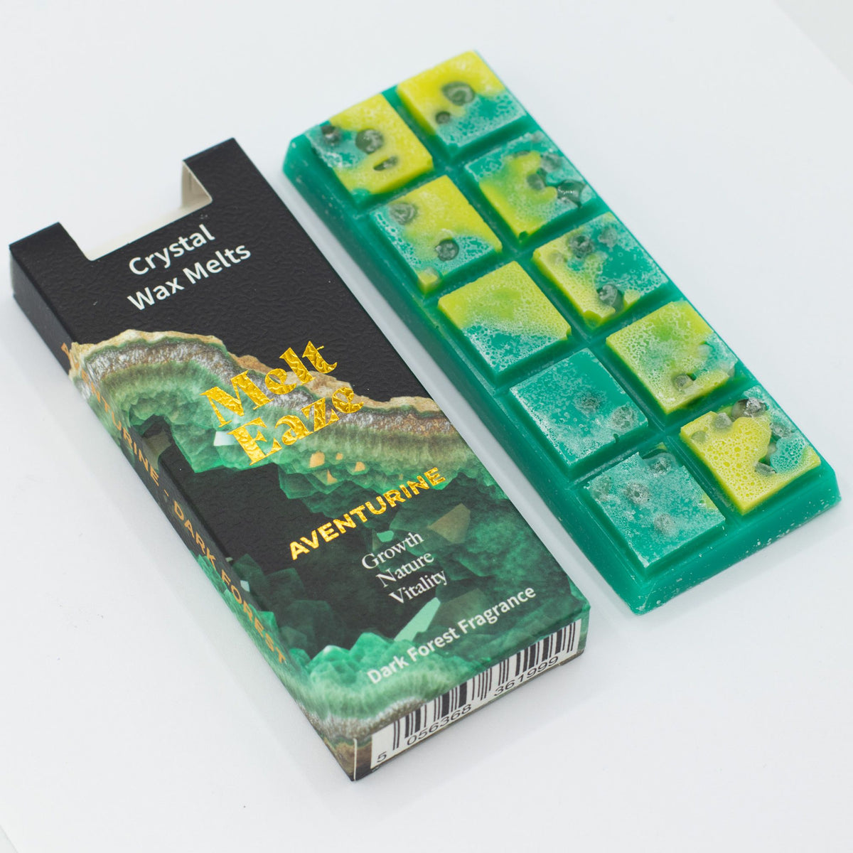 Cera Perfumada MeltEaze com Aventurina – Floresta Profunda, 50 g | Ancient Wisdom