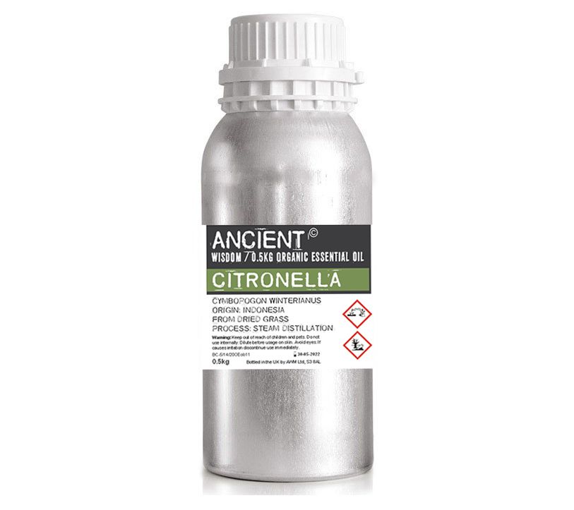 Óleo Essencial Biológico de Citronela 100% Puro – 0,5 kg | Ancient Wisdom