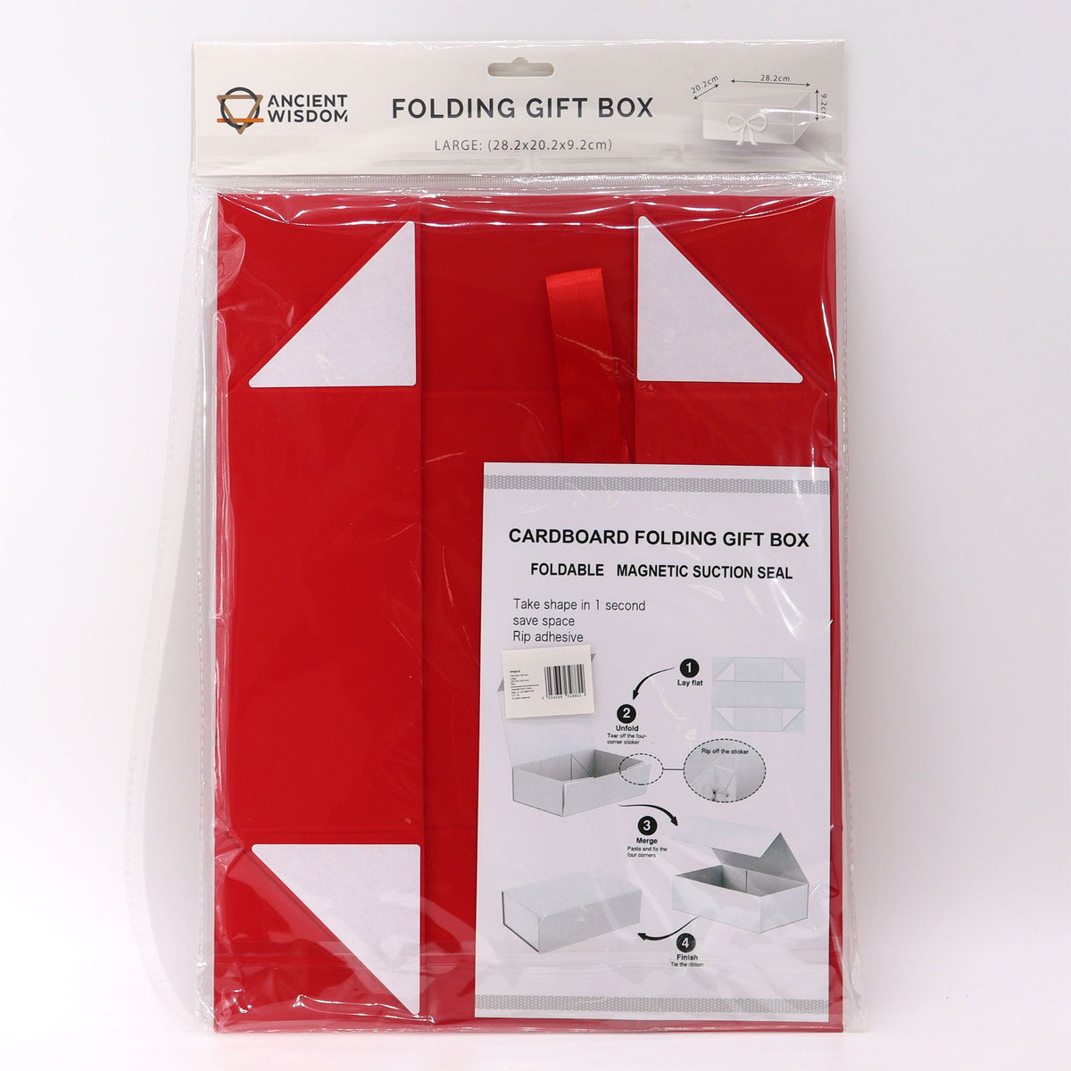 Caixa de Oferta Desmontável Grande – 28,2 × 20,2 × 9,2 cm – Vermelho | Ancient Wisdom