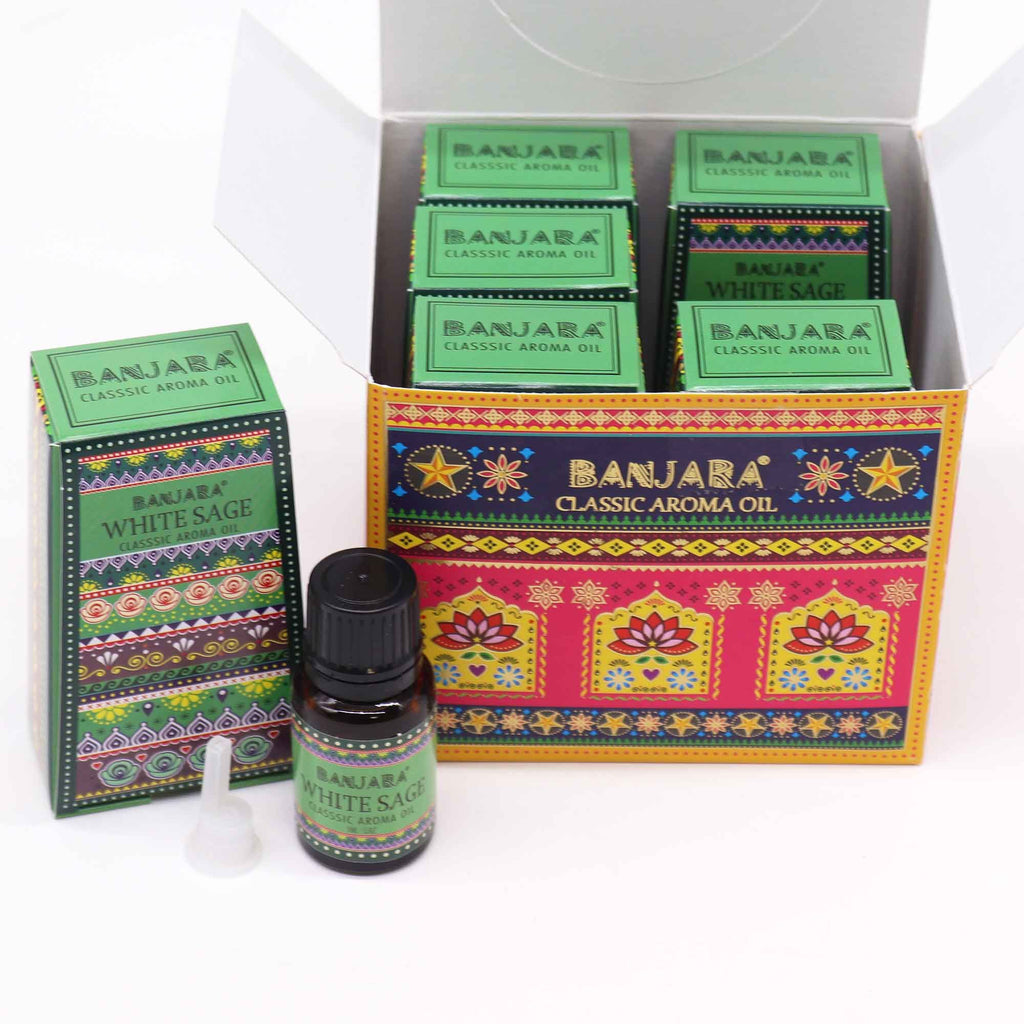 Óleo de Fragrância Indiano Banjara Salva Branca – 10 ml | Ancient Wisdom