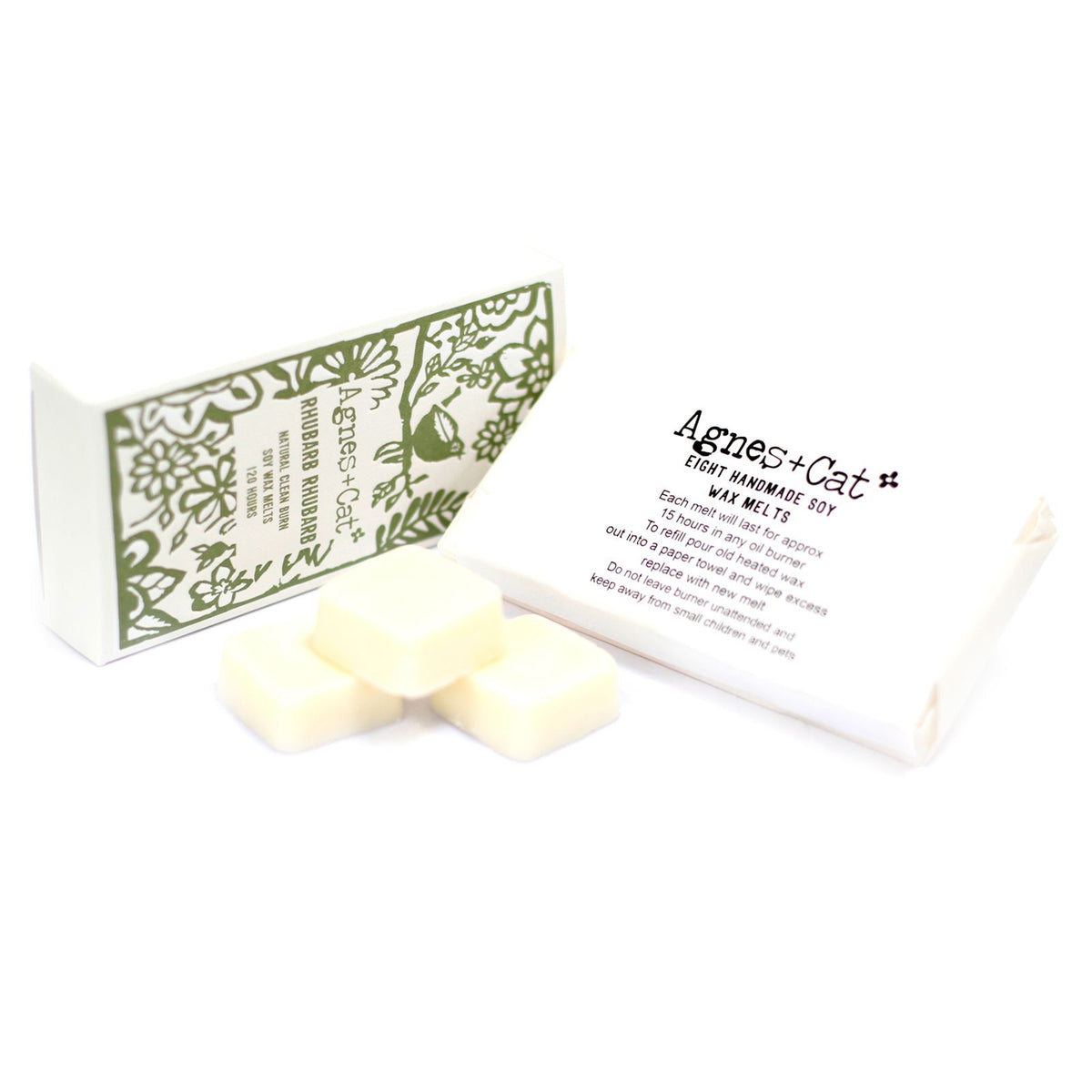 Caixa de 8 Ceras Perfumadas de Soja – Ruibarbo | Agnes + Cat