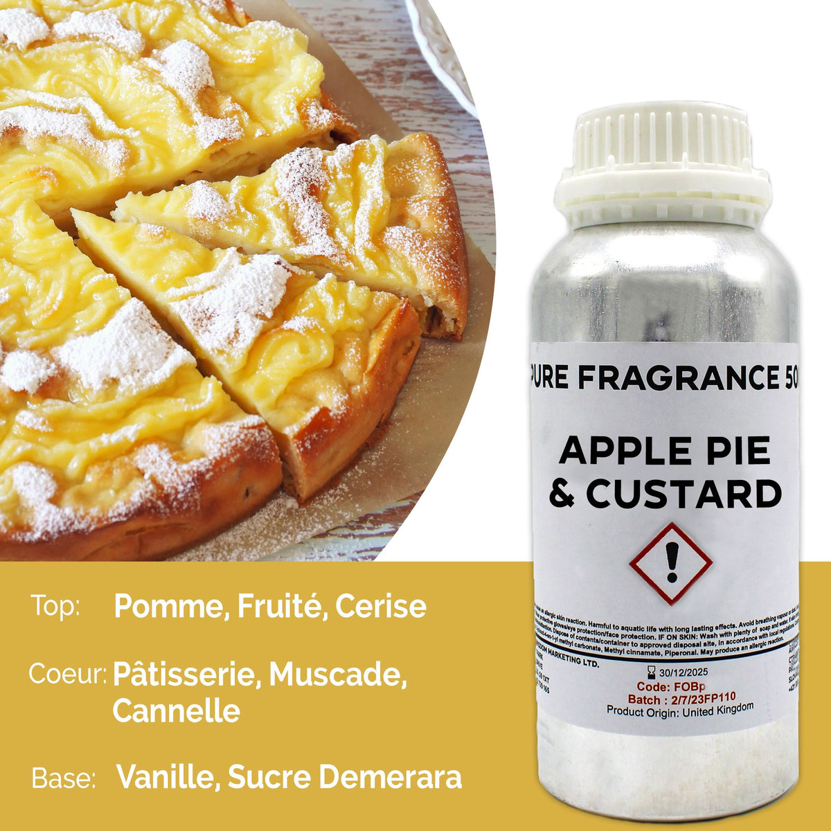 Óleo de Fragrância Puro Tarte de Maçã com Creme – 500 ml | Ancient Wisdom