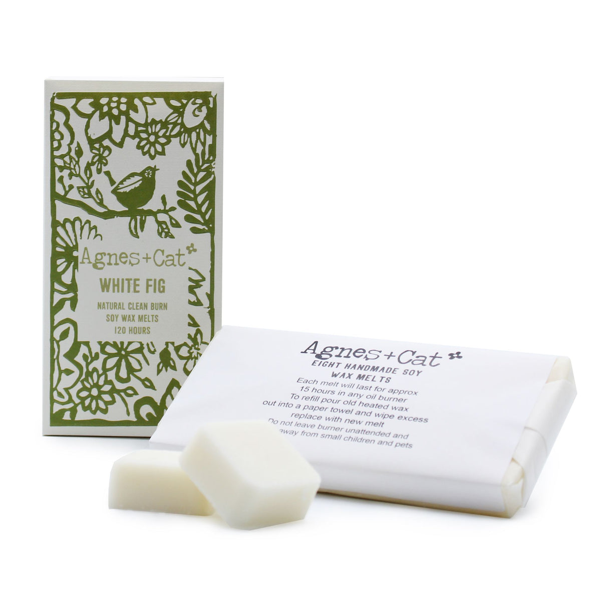 Caixa de 8 Ceras Perfumadas de Soja – Figo Branco (White Fig) | Agnes + Cat