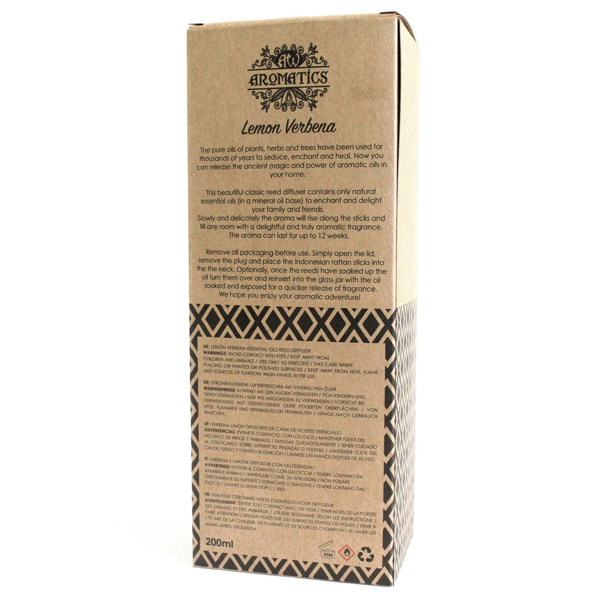 Difusor de Varetas com Óleos Essenciais Lúcia-Lima – 200 ml | Ancient Wisdom