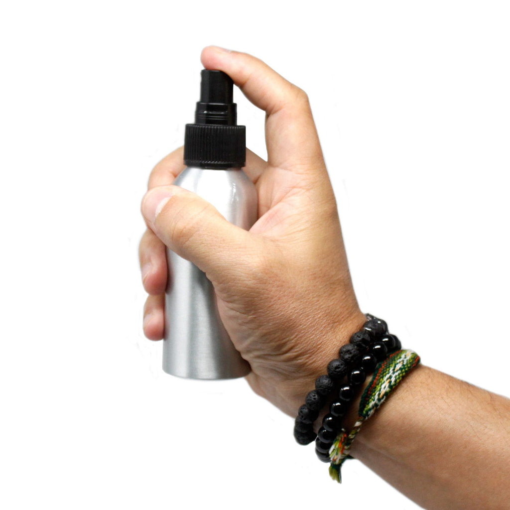 Frasco de Alumínio com Spray Preto – 100 ml | Ancient Wisdom