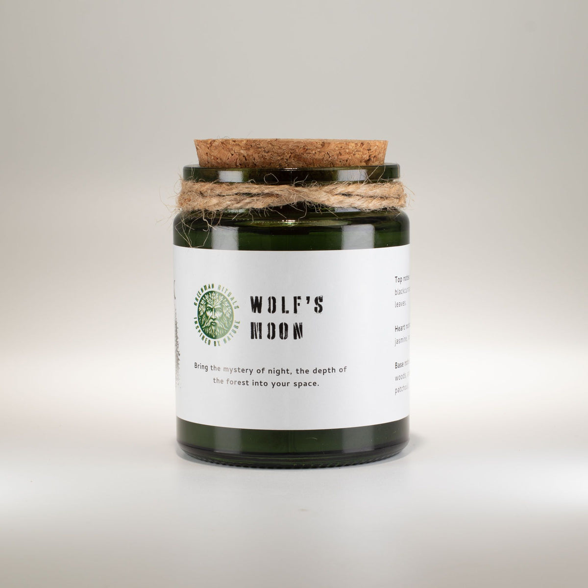 GREENMAN RITUALS - Vela de Soja com Pavio de Madeira Wolf’s Moon