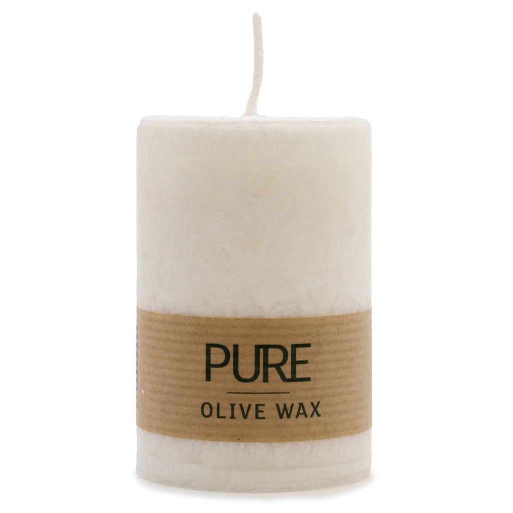 Vela de Cera de Oliveira 90×60 mm – Branca | Ancient Wisdom