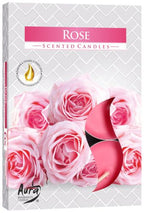 AURA CANDLES - Conjunto de 6 Velas de Chá Perfumadas Rosa