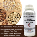 Óleo de Fragrância Puro Ouro, Olíbano e Mirra – 500 ml | Ancient Wisdom