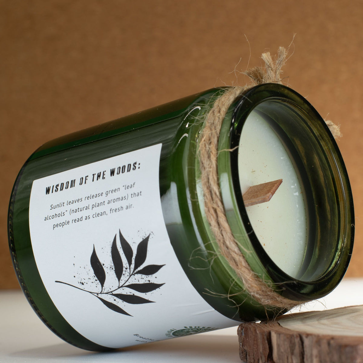 GREENMAN RITUALS - Vela de Soja com Pavio de Madeira Leaves & Linen