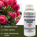 Óleo de Fragrância Puro Rosa de Verão – 500 ml | Ancient Wisdom