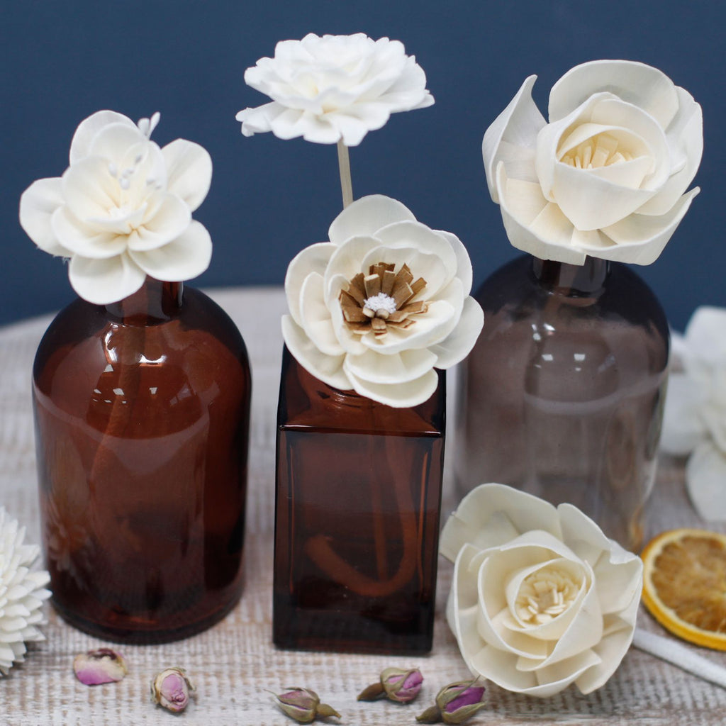 Flores para Difusor em Madeira de Sola – Rosa com Vareta | Ancient Wisdom