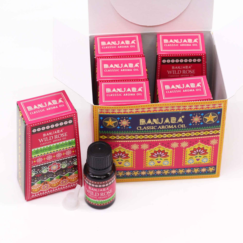 Óleo de Fragrância Indiano Banjara Rosa Silvestre – 10 ml | Ancient Wisdom
