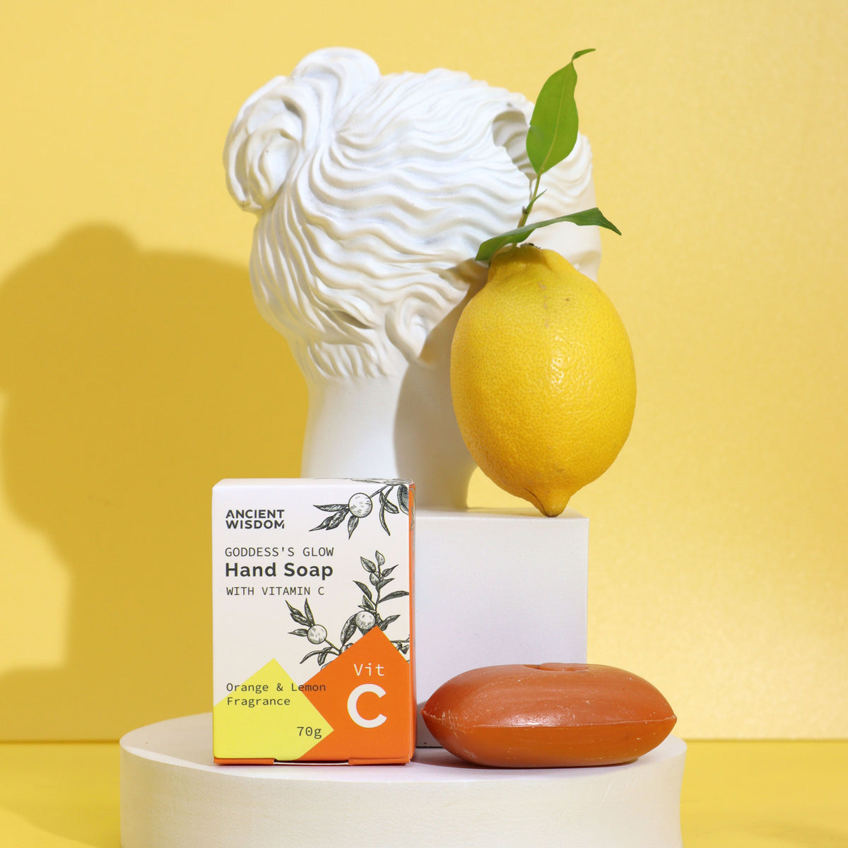 ANCIENT WISDOM - Sabonete de Mãos com Vitamina C, Laranja e Limão 70 g